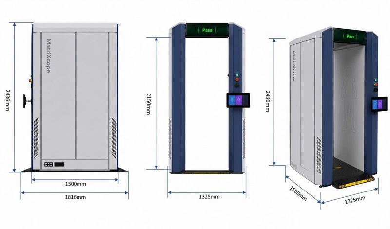 Technical specifications of millimeter wave body scanner MatriXcope MTC-BS803XPRO